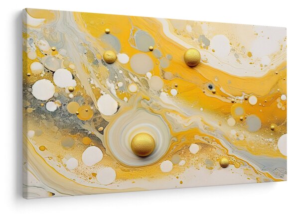 Tablou - fundal abstract cu decor de aur (90x60 cm)