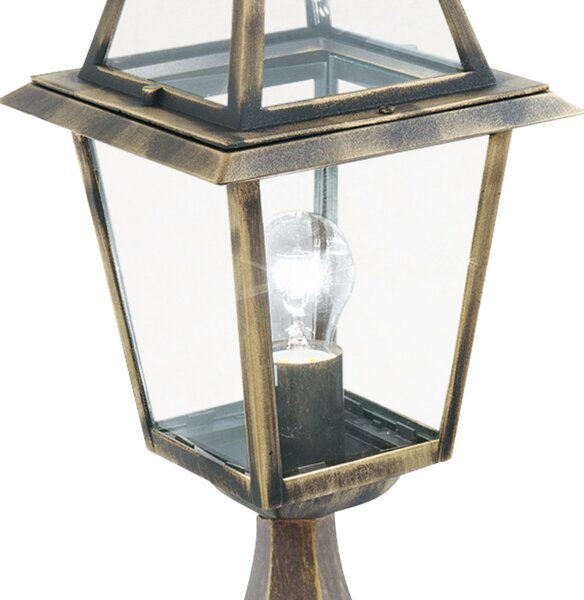 Searchlight Lampă cu postament New Orleans, negru auriu, Bronz / Alamă Veche, Metal, Antichitate, Felinar