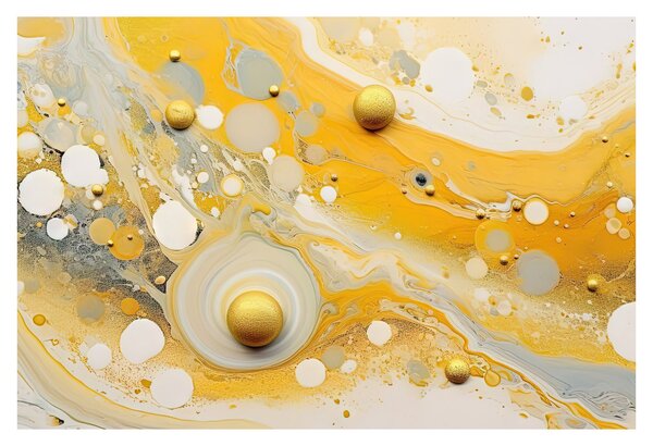 Tablou - fundal abstract cu decor de aur (90x60 cm)