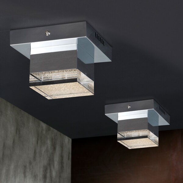 Schuller Valencia Plafonieră cu LED Prisma, o singură lampă, Metalic, Camera de zi / sufragerie, Metal, Modern