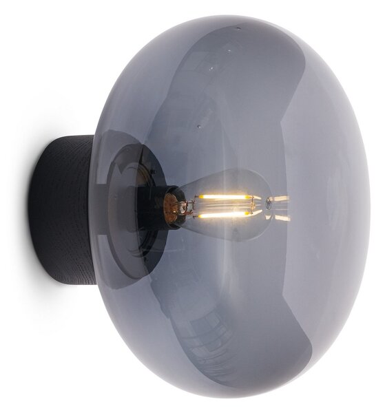 Lampă de perete New Works, Karl-Johan, reglabil, Negru, Camera de zi, Lemn, Design