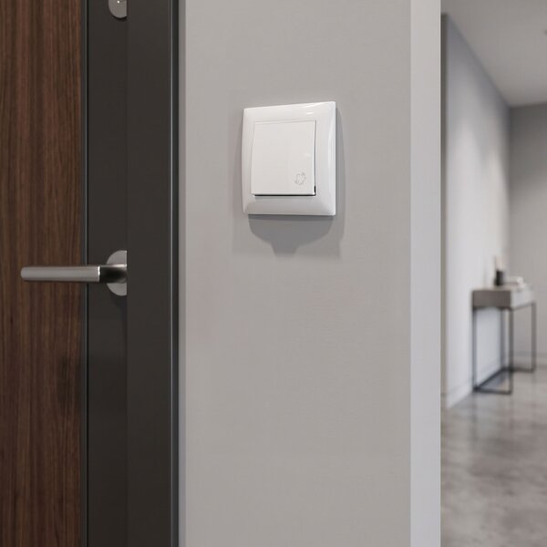Buton pentru Sonerie cu Ramă OSTE JNH008-W WHITE