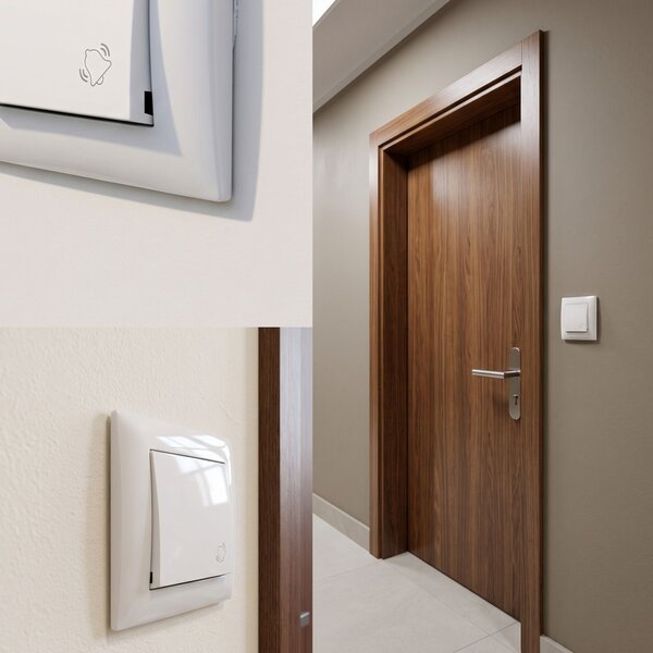Buton pentru Sonerie cu Ramă OSTE JNH008-W WHITE