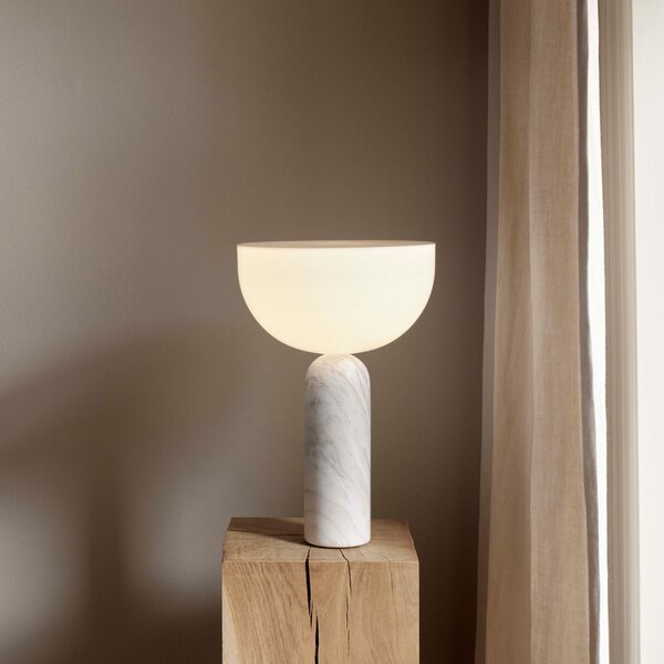 Lampă de masă New Works, Kizu Large, Alb, Camera de zi, Piatră, Design