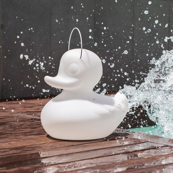 Goodnight Light Lampa LED de design DUCK-DUCK S pentru exterior, în culoarea albă, reglabil, Alb, Plastic, Design