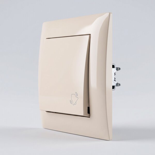 Buton pentru Sonerie cu Ramă OSTE JNH008-W BEIGE