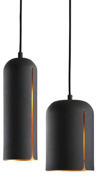 Lustră Pendul Woud, Negru, Camera de zi, Metal