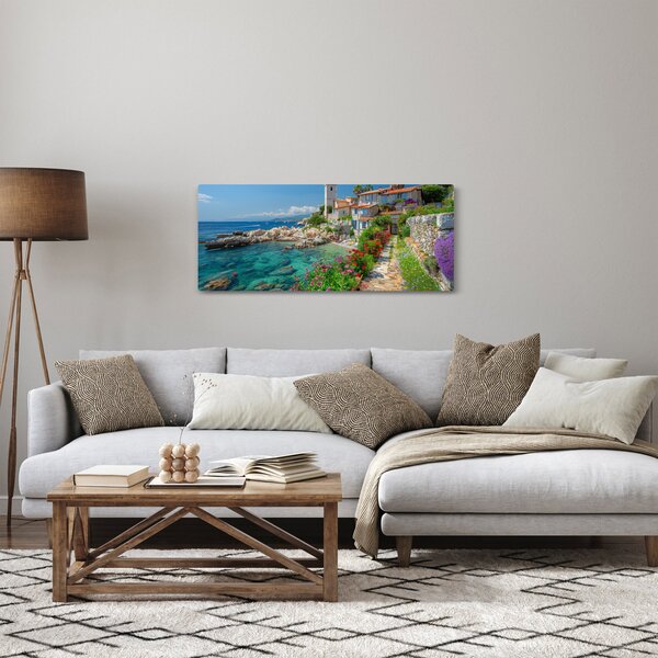 Tablou - Sat pitoresc de coastă (120x50 cm)