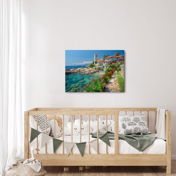 Tablou - Sat pitoresc de coastă (70x50 cm)