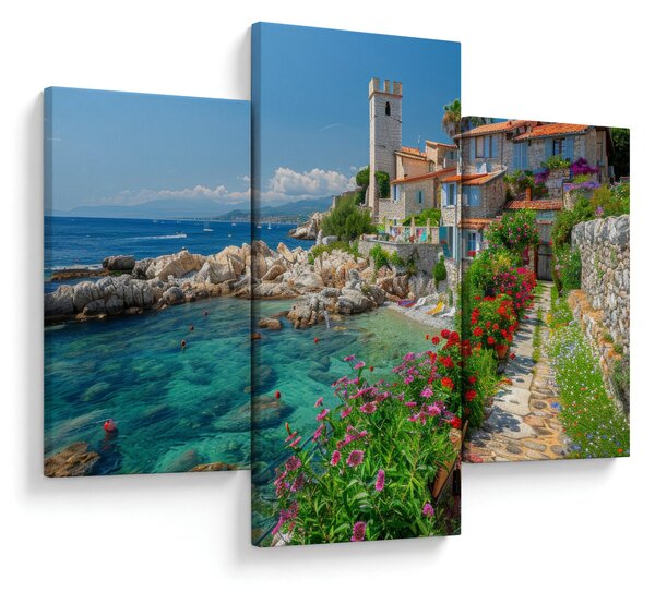 Tablou - Sat pitoresc de coastă (90x60 cm)