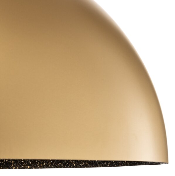 SIGMA Lampă suspendată Fera, auriu/negru pătat, Ø90cm, reglabil, Auriu / Alamă, Camera de zi / sufragerie, Metal, Modern