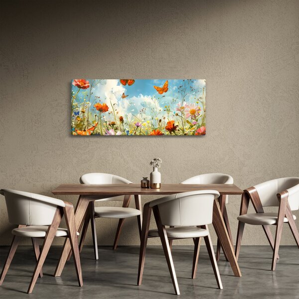 Tablou - Fluturi pe pajiștea de vară (120x50 cm)