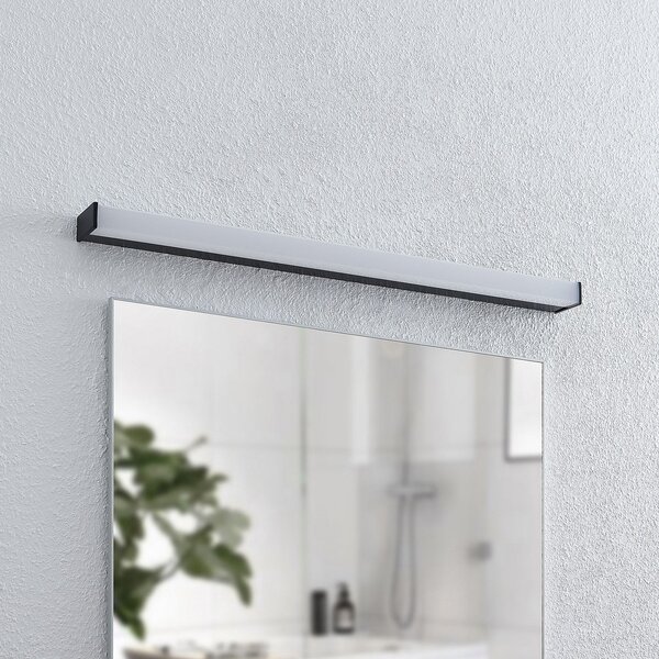 Lampă de perete Lindby, Ulisan, Negru, Baie, Metal, Modern