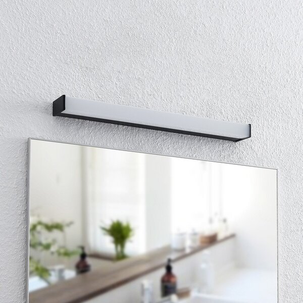 Lampă de perete Lindby, Ulisan, Negru, Baie, Metal, Modern