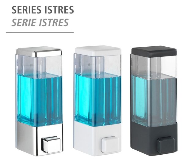 Dozator de săpun lichid alb de montat pe perete din plastic 320 ml Istres – Wenko