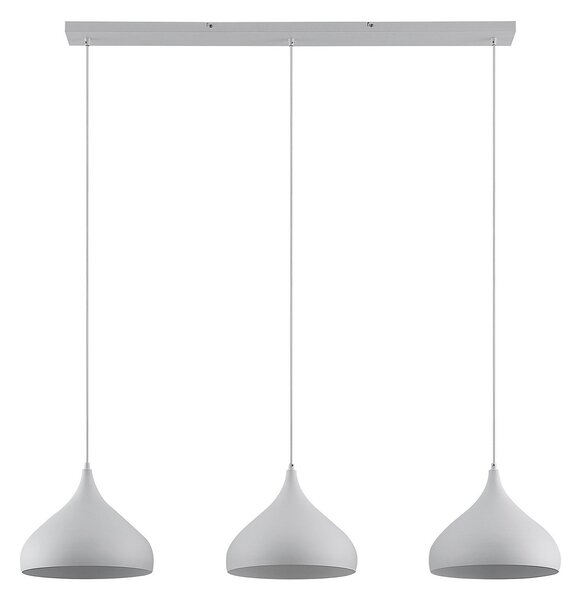 Lustră Pendul Lindby, Elamira, reglabil, Alb, Camera de zi, Metal, Modern