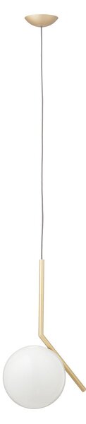 Lustră Pendul FLOS, IC S1, reglabil, Auriu / Alamă, Camera de zi, Metal, Design