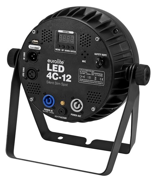 Steinigke Showtechnic EUROLITE LED 4C-12 Silent Slim Spot proiector LED, reglabil, Negru, Metal