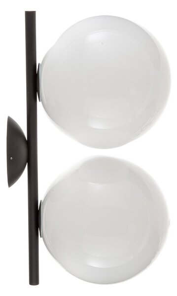 Lampă de perete FLOS, IC C/W1 Double, reglabil, Alb, Camera de zi, Sticlă, Design