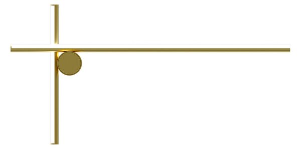 Lampă de perete FLOS, Coordinates, reglabil, Auriu / Alamă, Zona coridorului, Metal, Design