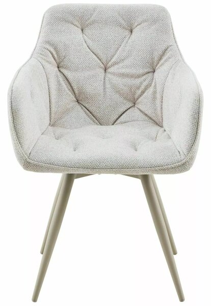 Scaun de dining pivotant MORIX, bej deschis/ casmir LEO 23