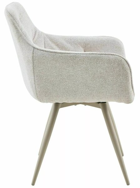 Scaun de dining pivotant MORIX, bej deschis/ casmir LEO 23