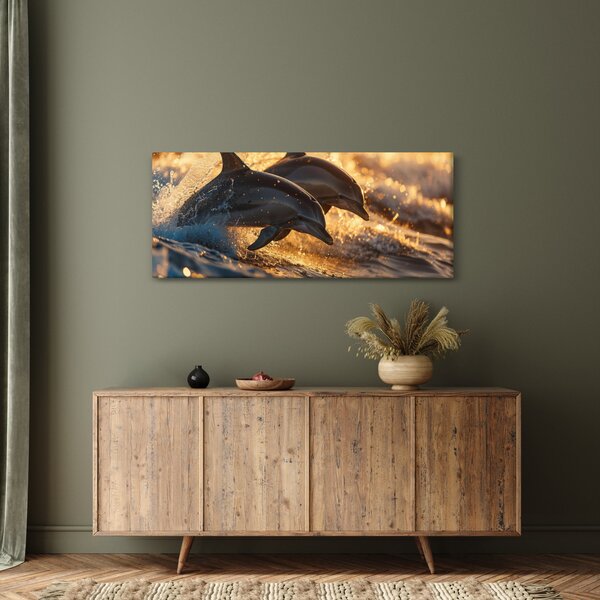 Tablou - Delfinii (120x50 cm)