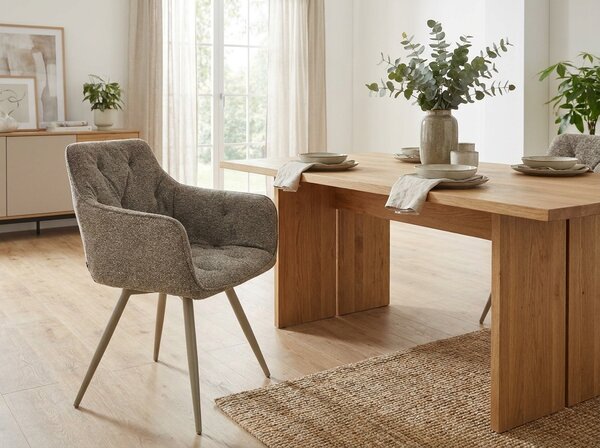 Scaun de dining rotativ MORIX, bej inchis / casmir LEO 32