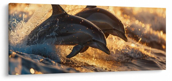 Tablou - Delfinii (120x50 cm)