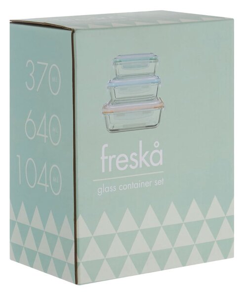 Recipiente de alimente 3 buc. din sticlă și silicon Freska – Premier Housewares