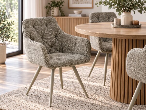 Scaun de dining rotativ MORIX, bej inchis / casmir LEO 32