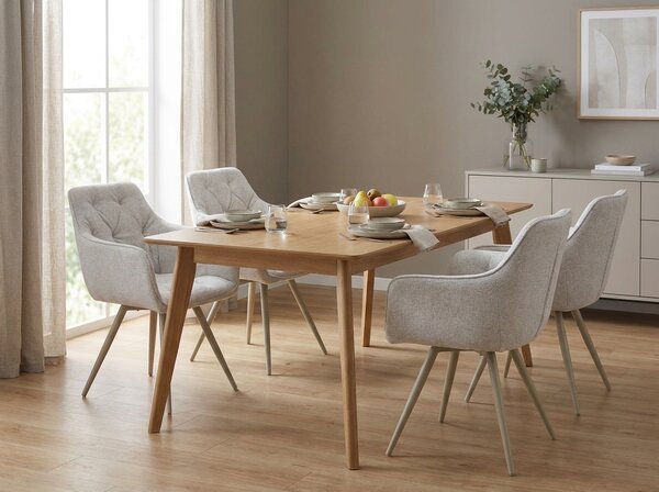 Scaun de dining pivotant MORIX, bej deschis/ casmir LEO 23
