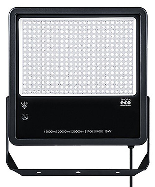 THORN THORNeco Leo Flex LED spot IP66 PC 190W 830, reglabil, Negru, Metal
