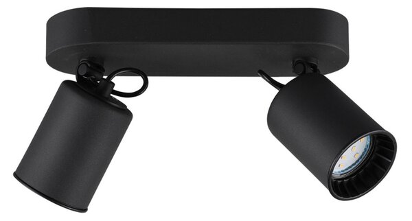 Trio Lighting Spot tavan Pago, 2 becuri, negru, reglabil, Negru, Camera de zi / sufragerie, Metal, Modern
