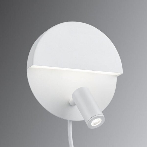 Trio Lighting Aplică LED Mario funcțională cu 2 comutatoare, Alb, Camera de zi / sufragerie, Metal, Modern, Spot de perete
