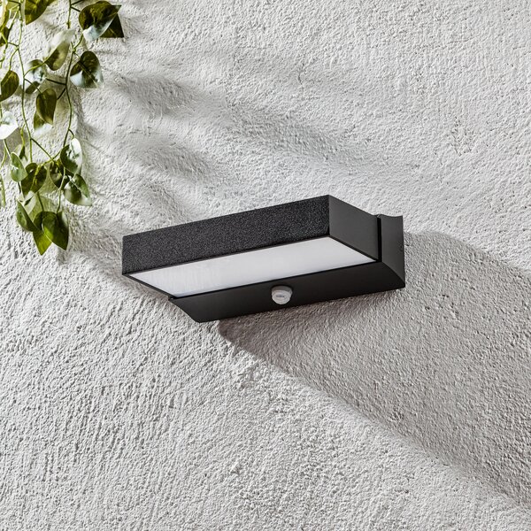 Trio Lighting Aplică LED de exterior Cuando cu senzor mișcare, Negru, Metal, Modern, Priză de perete sus / jos