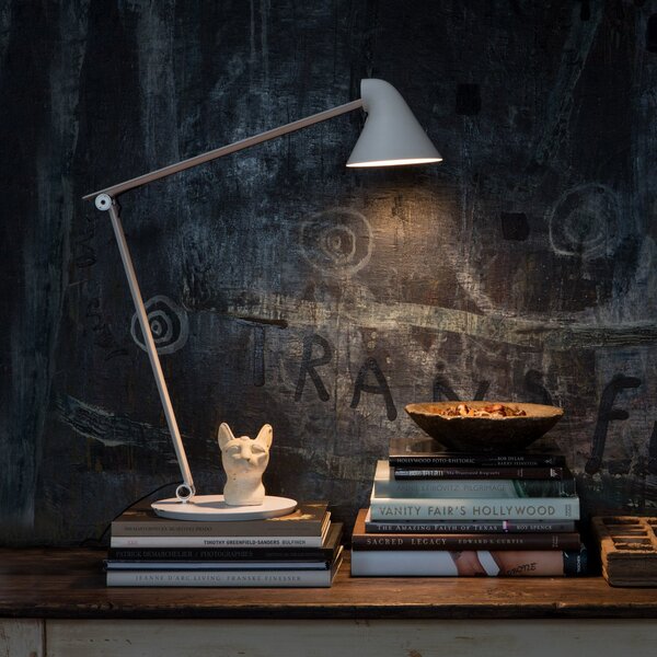 Lampă de masă Louis Poulsen, NJP, reglabil, Alb, Camera de zi, Metal, Design