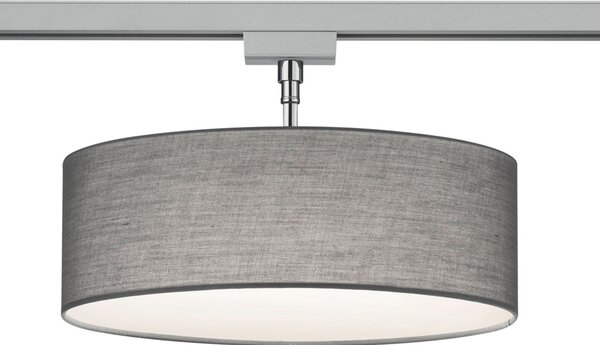 Trio Lighting plafonieră bifazică DUOline 763902 2xE27, gri, reglabil, Gri, Camera de zi / sufragerie, Țesătură / Textil, Modern