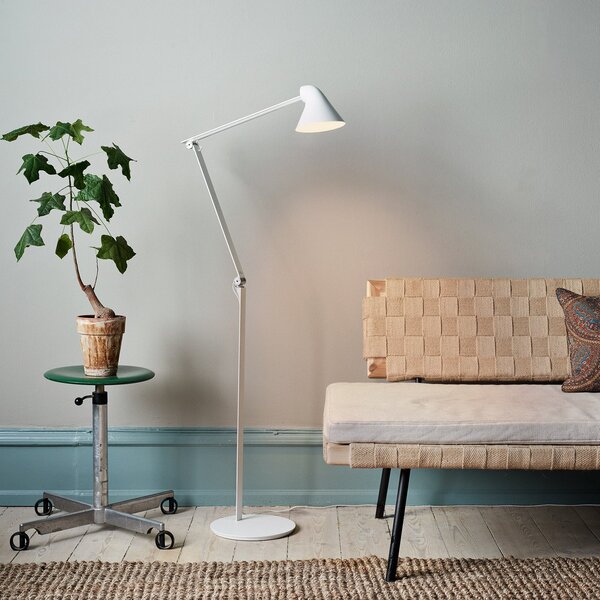 Lampadar Louis Poulsen, NJP, reglabil, Alb, Camera de zi, Metal, Design