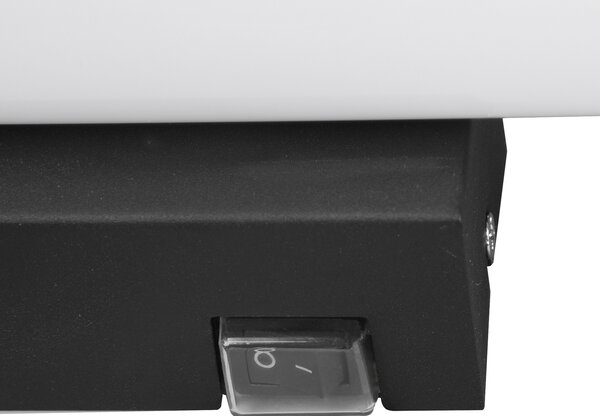 Trio Lighting Aplică de perete Mattimo LED, lățime 40 cm, negru, întrerupător, Negru, Baie, Metal, Modern