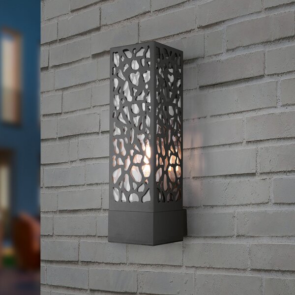 Trio Lighting Aplică de exterior Cooper cu abajur model, reglabil, Negru, Metal, Modern