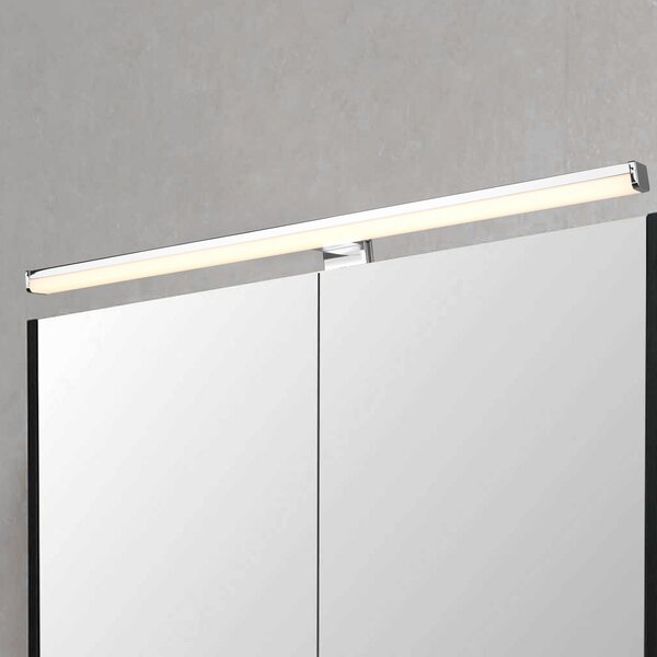 Trio Lighting Aplică de perete LED Lino, crom/alb, Gri, Baie, Metal, Modern