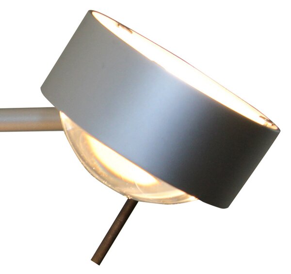 Top Light Aplică de perete PUK SIDES, 10 becuri cm crom mat, reglabil, Gri, Camera de zi / sufragerie, Metal, Design, Spot de perete