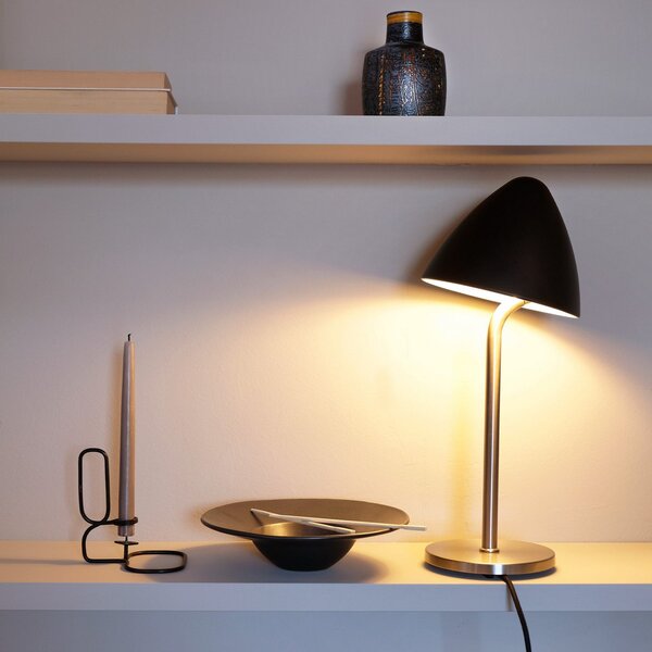 Lampă de masă Dyberg Larsen, Oulu, Metalic, Camera de zi, Metal, Design