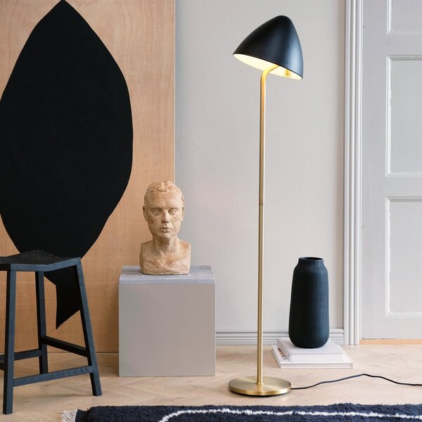 Lampadar Dyberg Larsen, Oulu, Negru, Camera de zi, Metal, Design