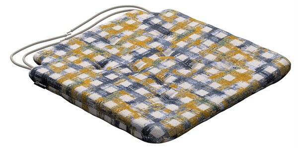 Pernă scaun Oleg culoare albastru Țesătură împletitură, cu model