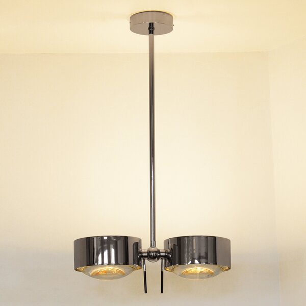 Top Light Plafonieră Puk Sides crom 30 cm 2 becuri G9, reglabil, Metalic, Camera de zi / sufragerie, Metal, Design