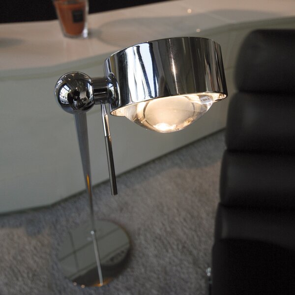 Top Light Lampă de podea mobilă PUK FLOOR, crom, Metalic, Camera de zi / sufragerie, Metal, Design