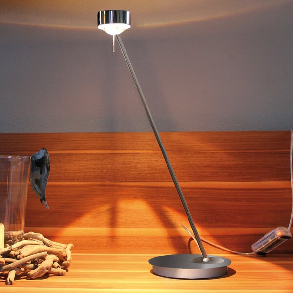 Top Light Lampă de masă cu dimabil PUK TABLE, crom, reglabil, Metalic, Camera de zi / sufragerie, Metal, Design