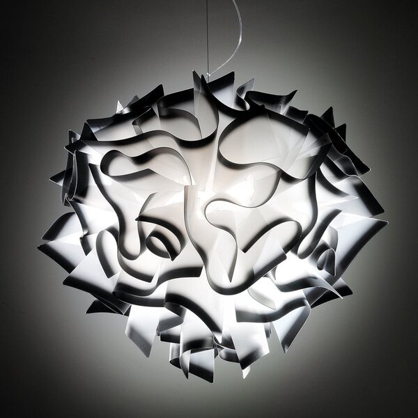 Lustră Pendul Slamp, VELI, reglabil, Gri, Camera de zi, Plastic, Design